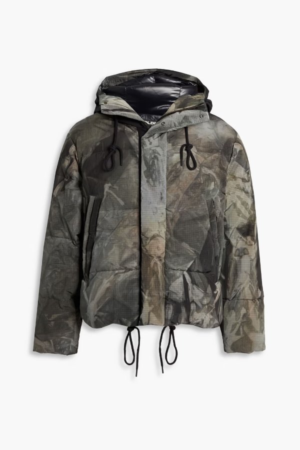 Fowler quilted camouflage ripstop hooded down parka