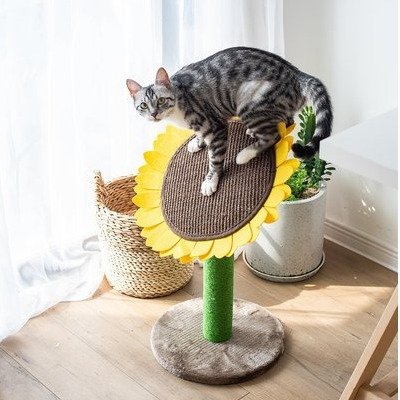 CATRY Sunflower 23.2-in Sisal Cat Scratching Post with Toy - Chewy.com