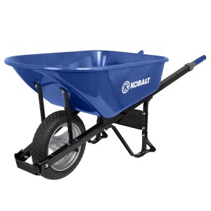 Kobalt 6-cu ft Steel Wheelbarrow with Flat-Free Tire
