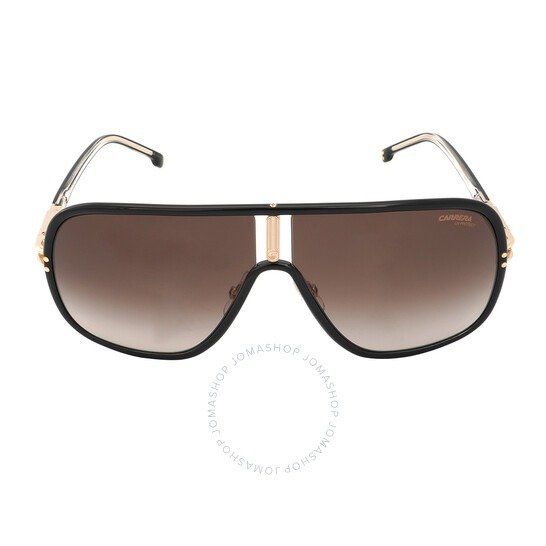 Brown Gradient Rectangular Unisex Sunglasses FLAGLAB 11 0R60/HA 64