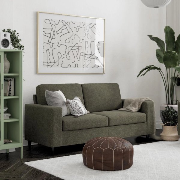 Cooper 3 Seater Sofa, Living Room Furniture, Gray Linen