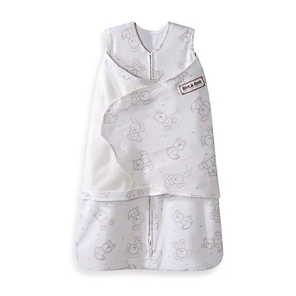 100% Cotton Sleepsack Swaddle, 3-Way Adjustable Wearable Blanket, TOG 1.5, Floppy Friends, Newborn, 0-3 Months