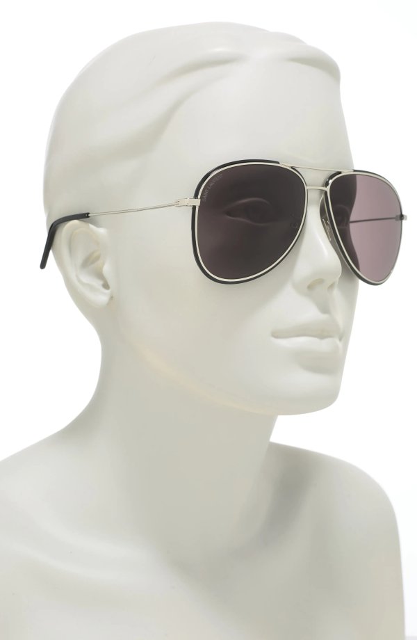 61mm Aviator Sunglasses