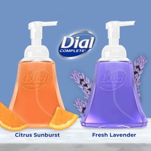 Dial Complete Antibacterial Foaming Hand Wash for Kitchen, Fresh Lavender/Citrus Sunburst, 15 Ounce (Pack of 4)