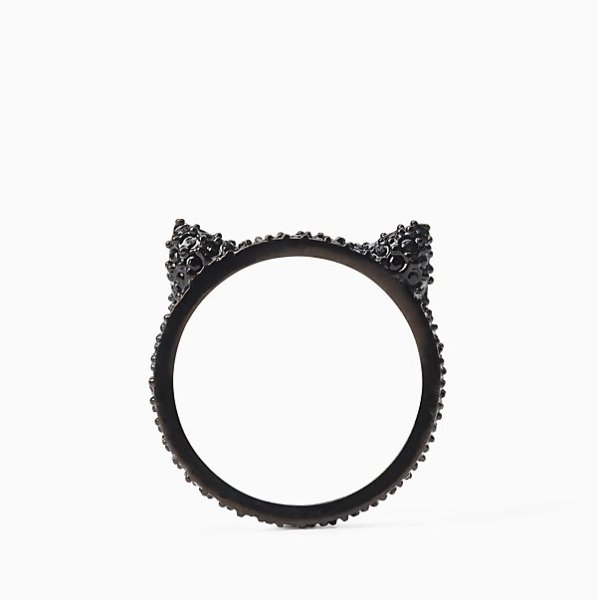 jazz things up pave cat ear ring