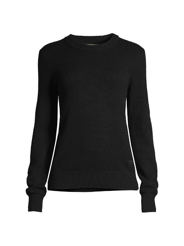 Cashmere Sparkle Elbow-Patch Sweater