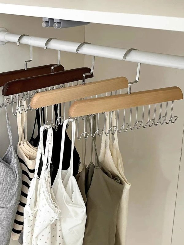 1pc Multi-functional Strap Hanger, Underwear & Vest Storage Rack, Traceless Clothes Drying Rack