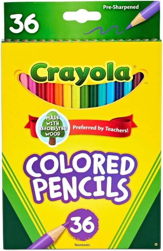 Colored Pencils, 36 Premium Quality, Long-Lasting, Pre-Sharpened Pencils Non-Toxic Colored Pencil Set For Adult Coloring Books or Kids 4 & Up, Great For Shading, Gradation, Line Art & More