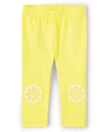Girls Lemon Knit Capri Leggings - Citrus & Sunshine | Gymboree - RUBERDUCKY