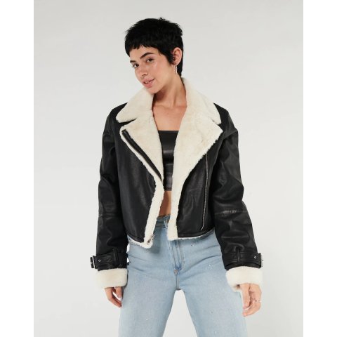 Hollister毛毛夹克