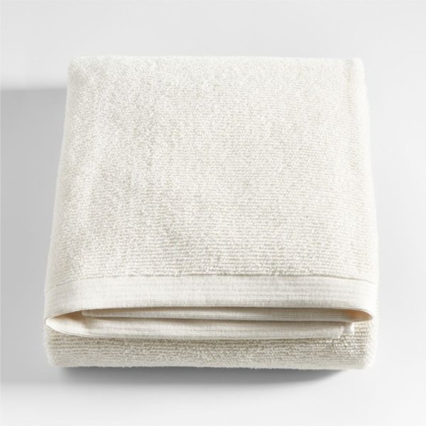 象牙白有机棉浴巾