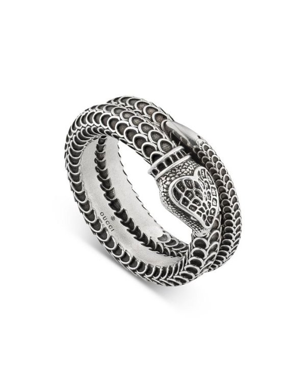 Garden Sterling Silver Snake Ring