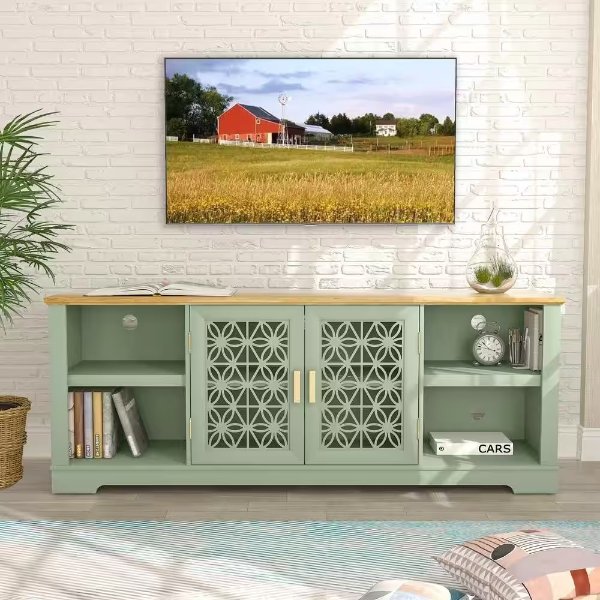 70 in. Green Tv Stand for Tvs up to 75 in.