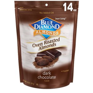 Blue Diamond Almonds Oven Roasted Dark Chocolate Flavored Snack Nuts, 14 Oz