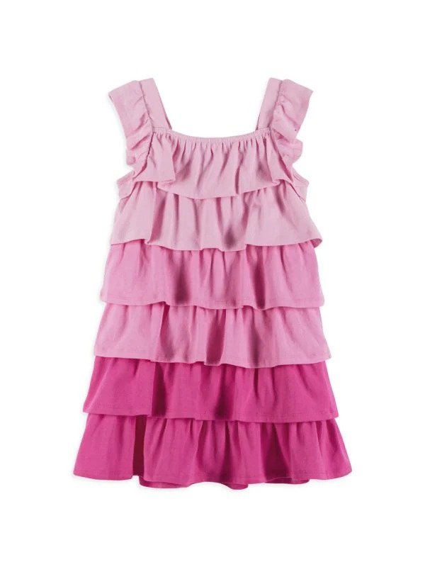 Little Girl's Tiered Ombre Ruffle Dress
