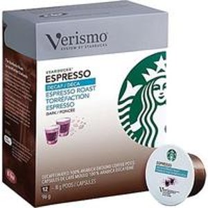 星巴克Verismo咖啡粉囊包, Decaf Expresso Roast口味, 12个/盒