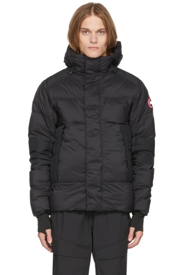 Black Down Packable Hooded Armstrong Jacket