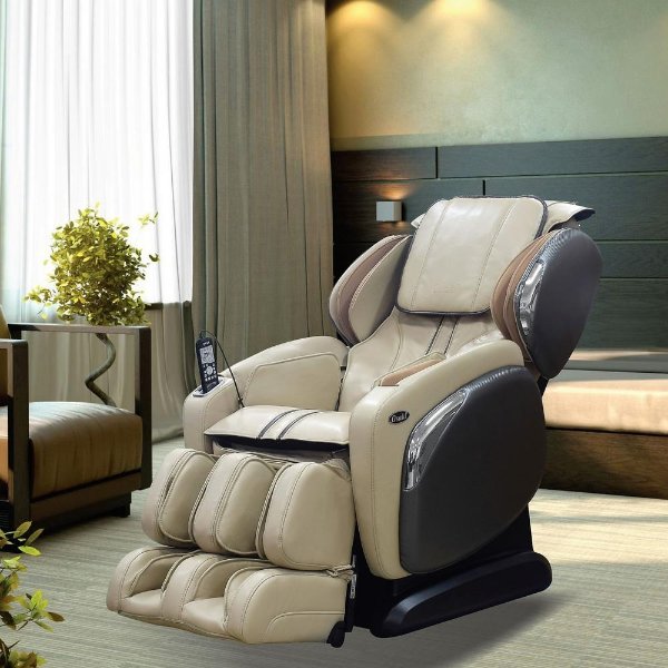 Osaki Ivory Faux Leather Reclining Massage Chair-OS-4000LS-IVORY - The Home Depot