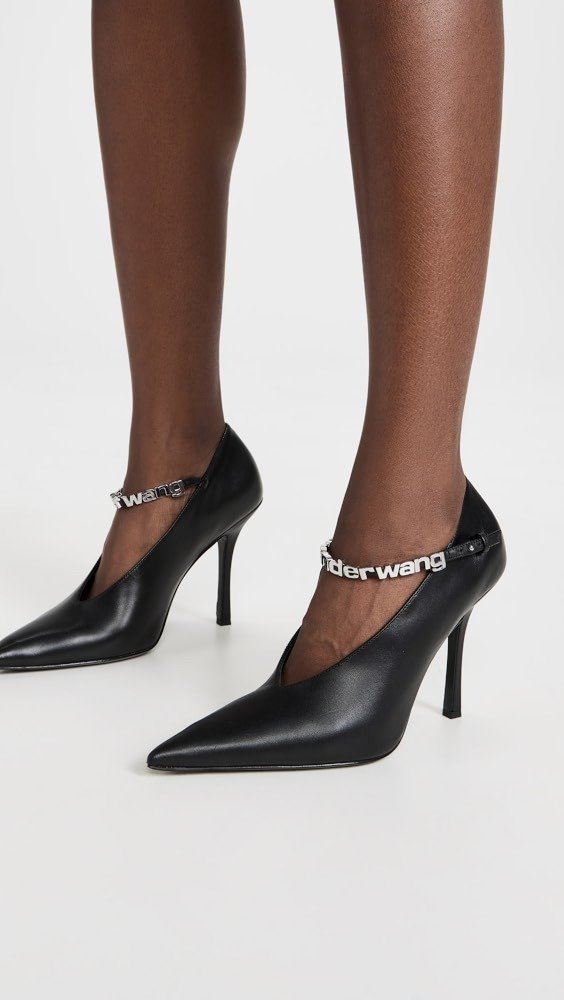 Delphine Pump with Logo Ankle Strap