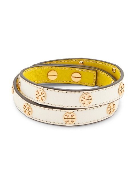 Miller 18K-Gold-Plated & Leather Double-Wrap Bracelet