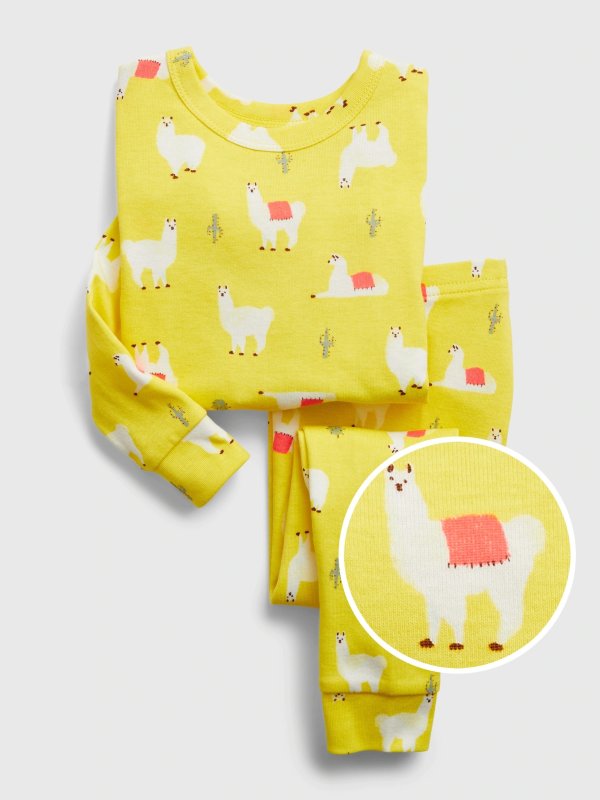 babyGap 100% Organic Cotton Llama Graphic PJ Set