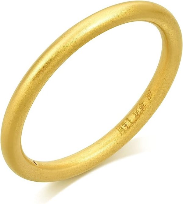CHOW SANG SANG 999 24K Solid Gold Stackable Ring for Women 92293R