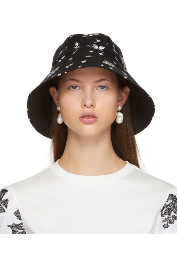 Black & White Bud Beach Hat