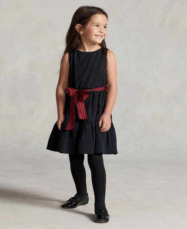Toddler Girls Faille Fit-and-Flare Dress