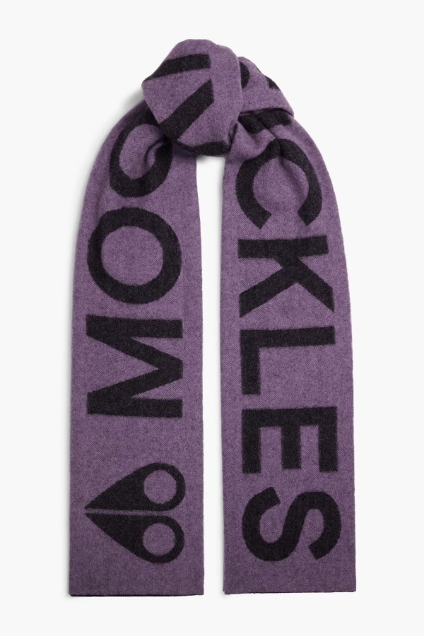 Wool and cashmere-blend jacquard scarf