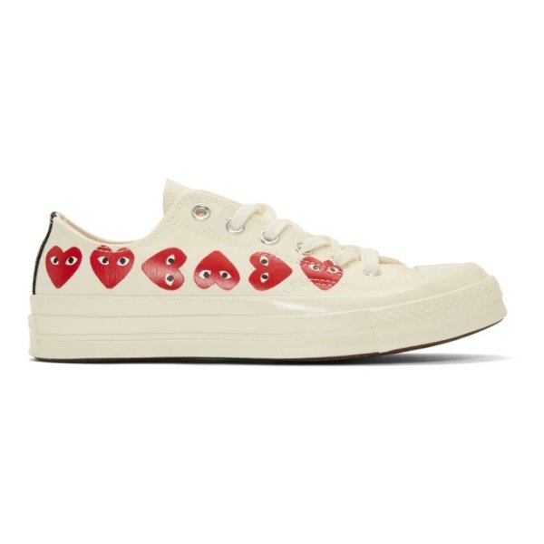 Off-White Converse Edition Multiple Hearts Chuck 70 Low Sneakers