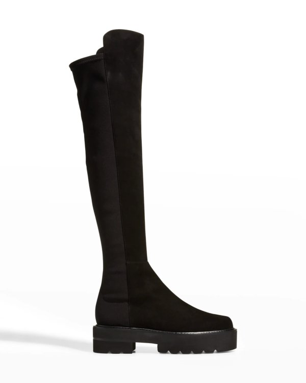 50/50 Ultralift Suede Stretch Knee Boots