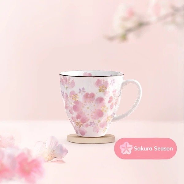 [Made in Japan] Mino Ceramics Sakura Pattern Mug