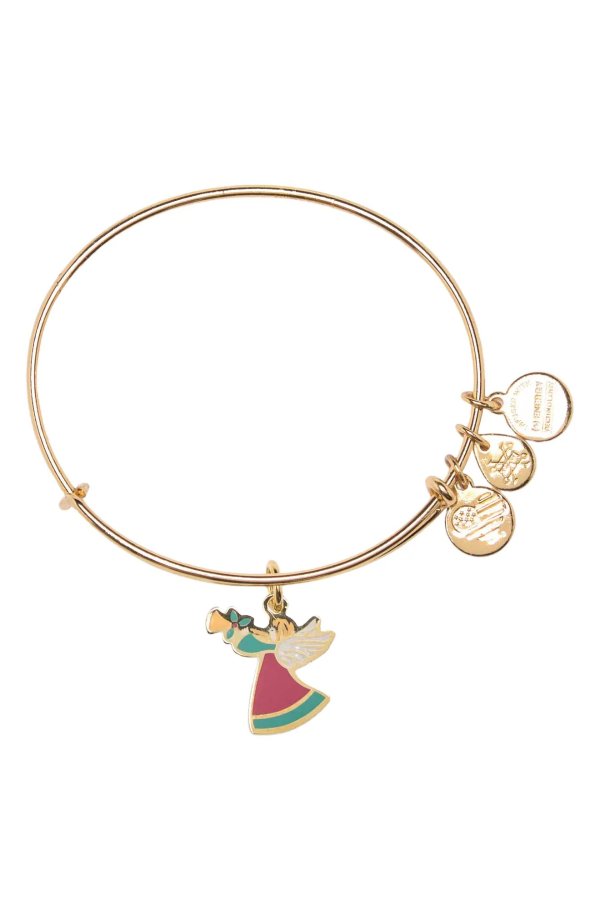 Color Infusion Holiday Angel Expandable Wire Bangle