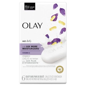 Olay Age Defying Bar Soap with Vitamin E and Vitamin B3 Complex Beauty Bars 3.75 oz (6 Count)