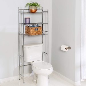 Honey-Can-Do 3-Tier Metal Bathroom Shelf Space Saver, 9.45 x 22.83 x 59.84