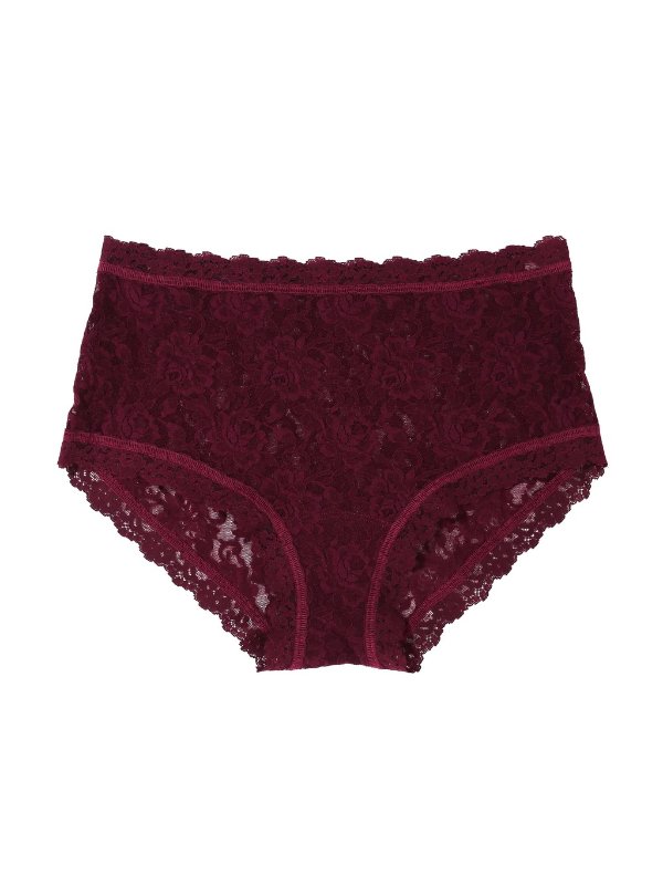 Signature Lace High Rise Boyshort Dried Cherry Red