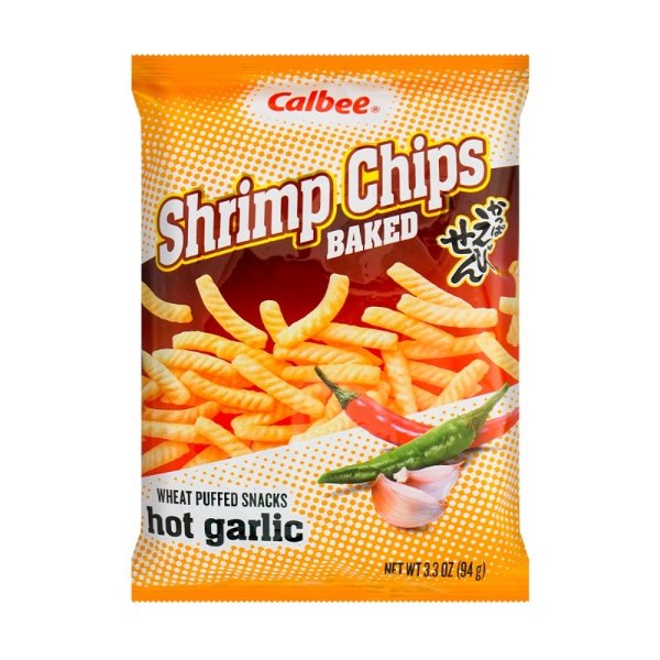CALBEE Baked Hot Garlic Shrimp Flavored Chips 93g