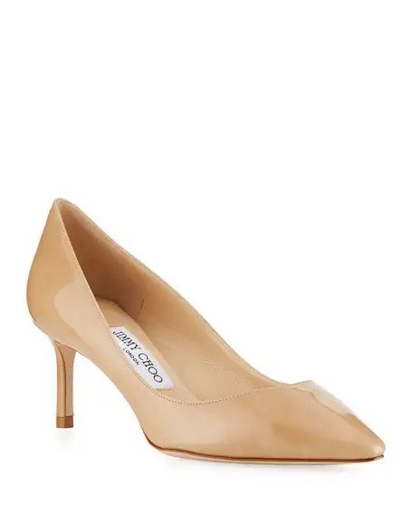 Romy 60mm Patent Pointed-Toe Pumps