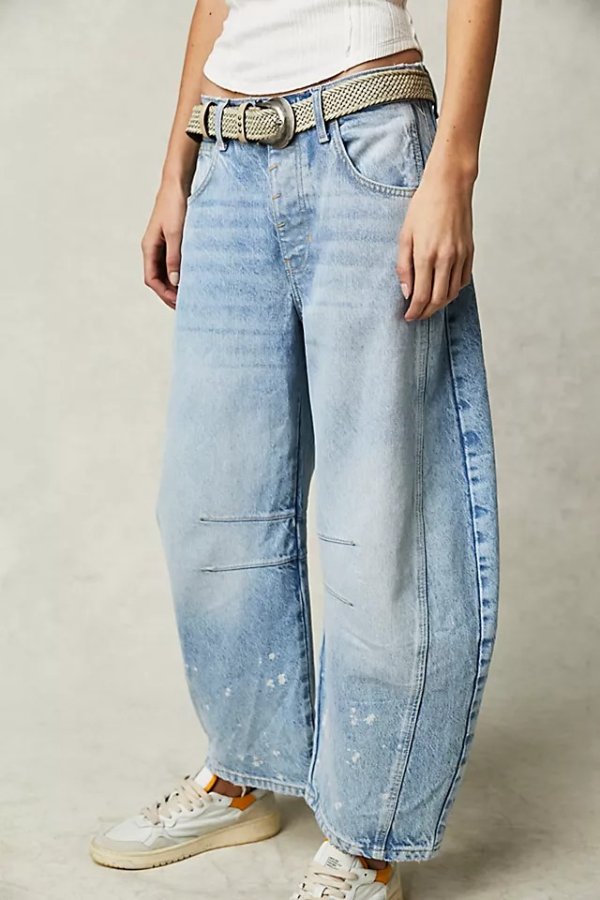We The Free Lucky You Mid-Rise Barrel Jeans