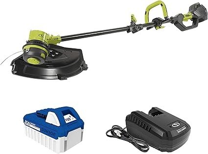 24V-ST14B 24-Volt IONMAX Cordless Dual-Line String Trimmer Kit, w/ 4.0-Ah Battery + Rapid Charger, 14-Inch Direct Drive, Brushless Motor, 5,300 RPM Max, Bump Feed, 2-Speed, 080-in Dual Line