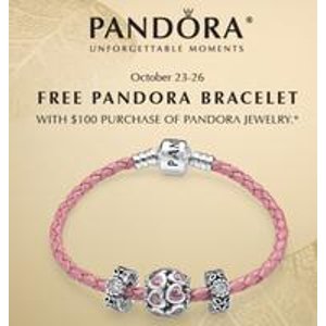  with $100 Purchase @ Pandora