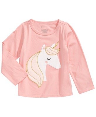 Baby Girls Unicorn Cotton T-Shirt, Created For Macy's