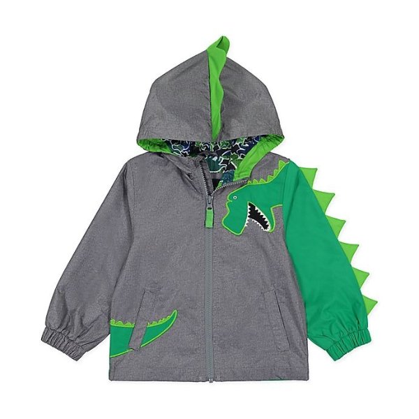 ® Dino Hooded Jacket in Grey/Green