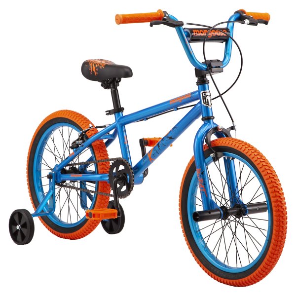 Mongoose 儿童 18 英寸自行车，带前后手刹