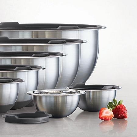 14-Piece Covered Stainless-Steel Mixing Bowl Set (Assorted Colors) - Sam's Club
