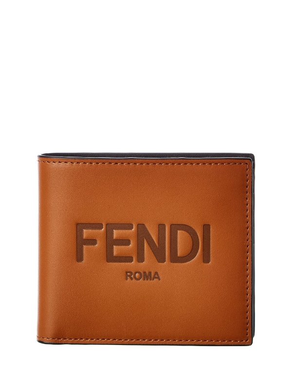 Logo Leather Bifold Wallet