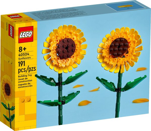Sunflowers Building Kit, Artificial Flowers for Home Decor, Flower Building Toy Set for Kids, Sunflower Gift for Girls and Boys Ages 8 and Up, 40524