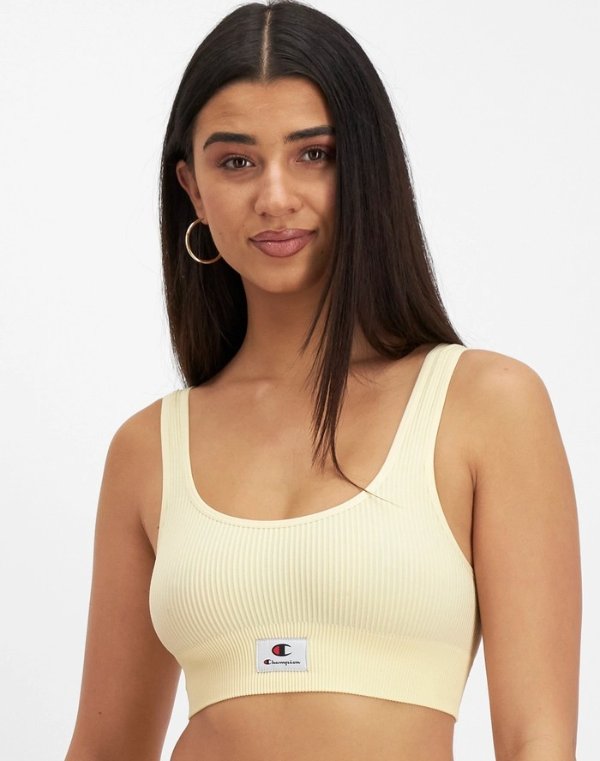 Champion Sports Bra The Authentic Script Logo Women's Moderate Support  Wicking