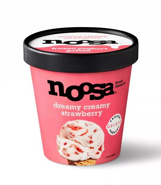 Noosa Frozen Yogurt Gelato Strawberry & Cream - 14oz