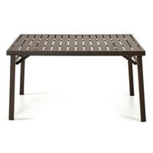 Cosco Outdoor Folding Metal Slat Coffee Table